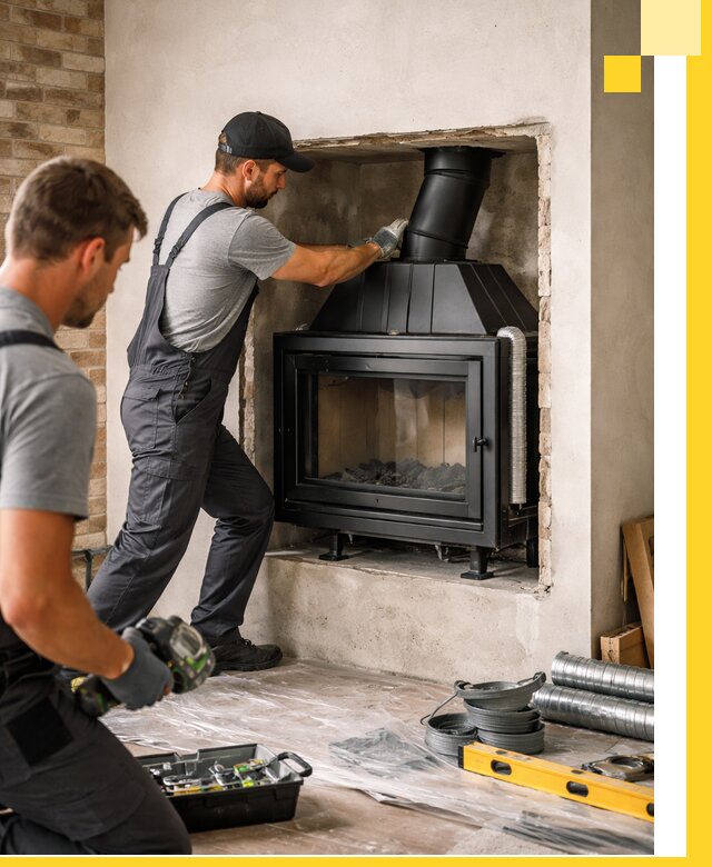 Установка каминных топок в Хабаровске: монтаж, подключение