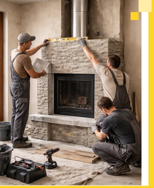 Профессиональный монтаж каминов под ключ в Хабаровске для дома