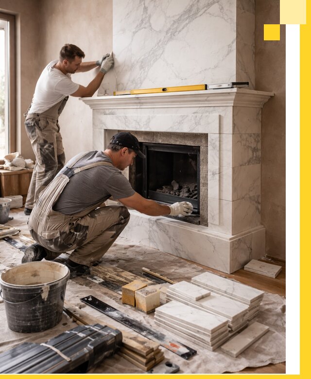 Отделка каминов в Хабаровске качественные облицовочные работы