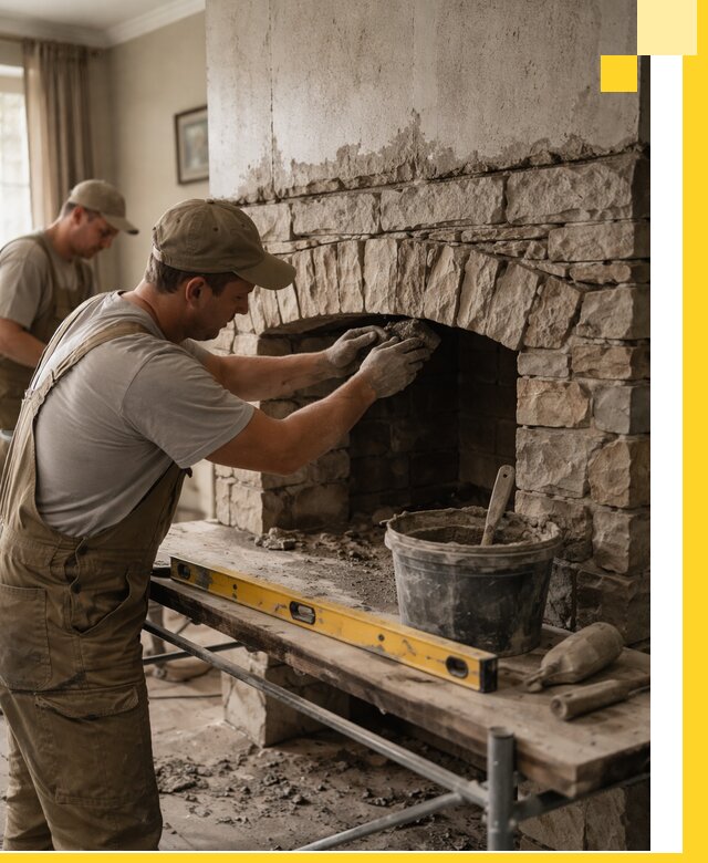 Изготовление каминов под ключ в Хабаровске, монтаж и отделка