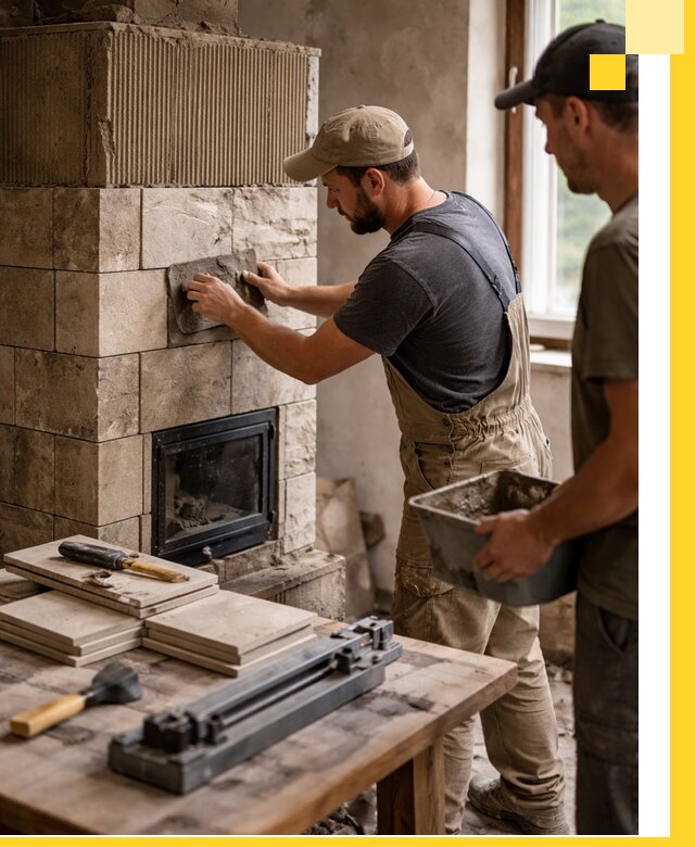 Профессиональная облицовка печей в Хабаровске: керамика и камень