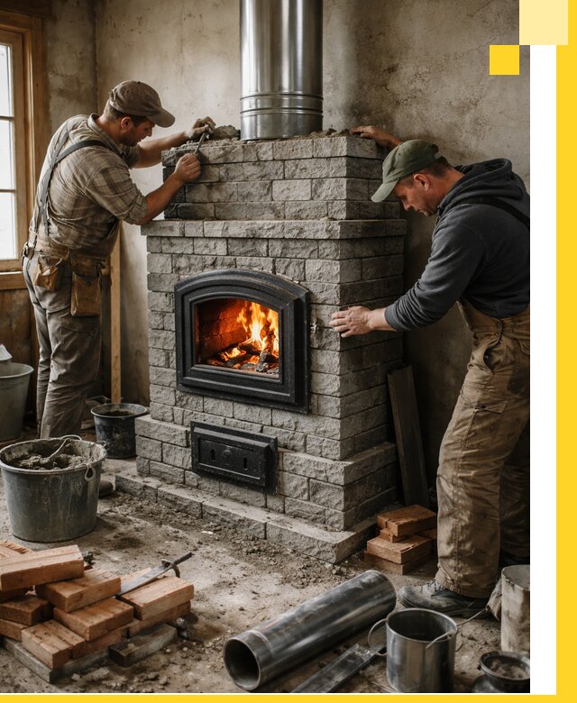 Производство, поставка и монтаж дровяных печей в Хабаровске