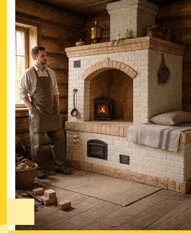 Русские печи с лежанкой под ключ в Хабаровске от 154320 р. ЭриданХбр