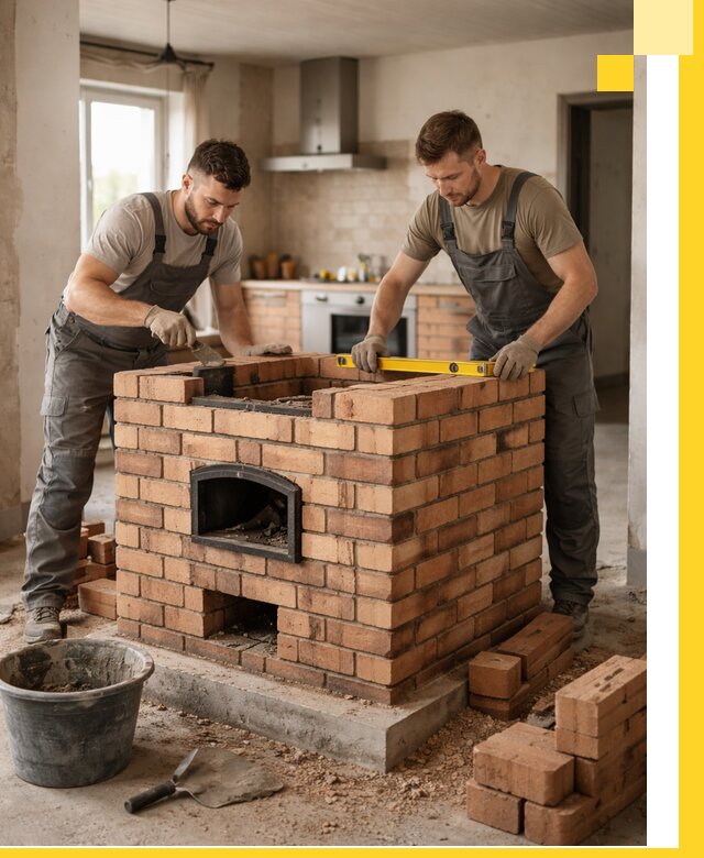 Установка и монтаж печей в частном доме в Хабаровске под ключ