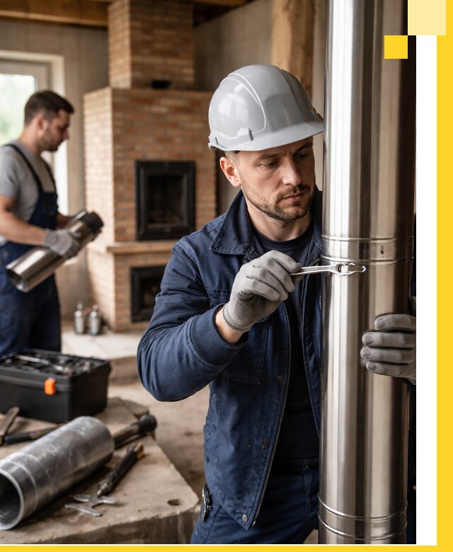 Профессиональный монтаж дымоходов для печей в Хабаровске