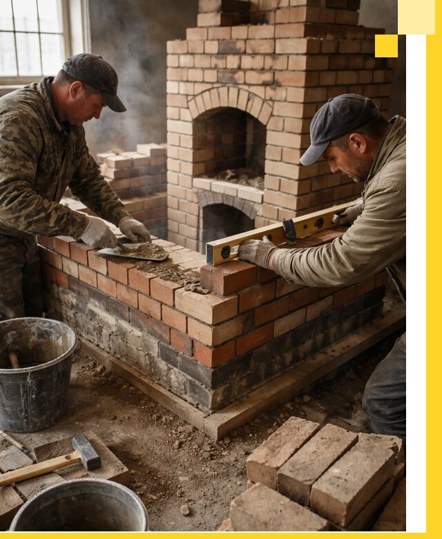 Изготовление и монтаж печей и каминов из кирпича в Хабаровске