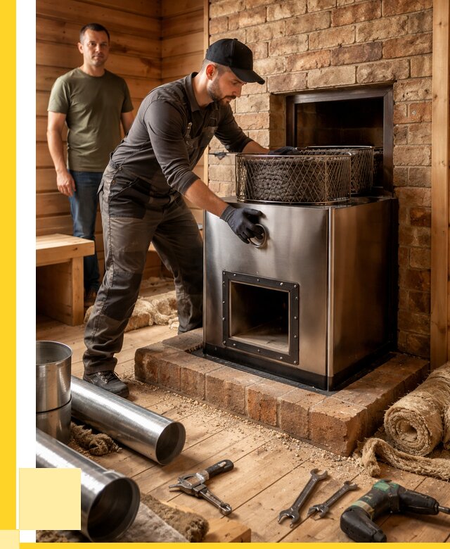 Монтаж банных печей под ключ в Хабаровске от 18518 р., ЭриданХбр