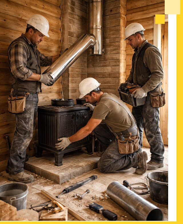 Профессиональный монтаж банных печей и дымоходов в Хабаровске