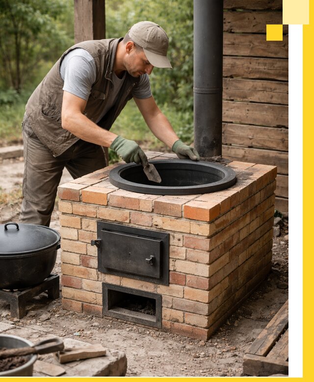 Изготовление и установка печей для казана в Хабаровске под ключ