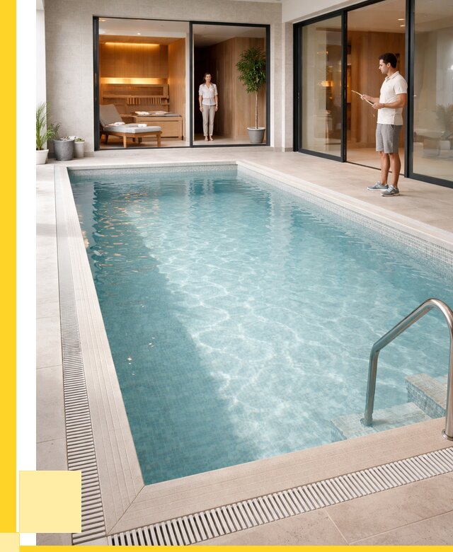 Отделка бассейна пленкой ПВХ в Хабаровске от 3601 р. - ЭриданХбр