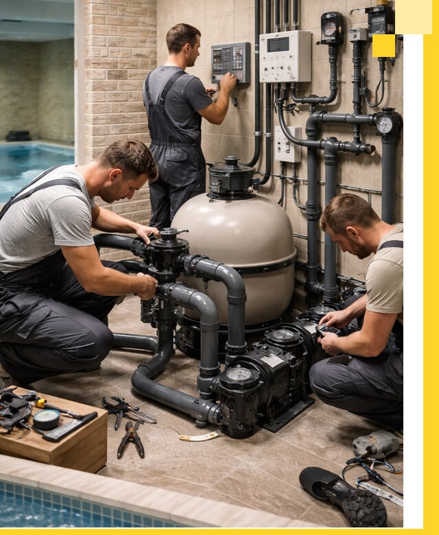 Комплексное оборудование для бассейнов под ключ в Хабаровске