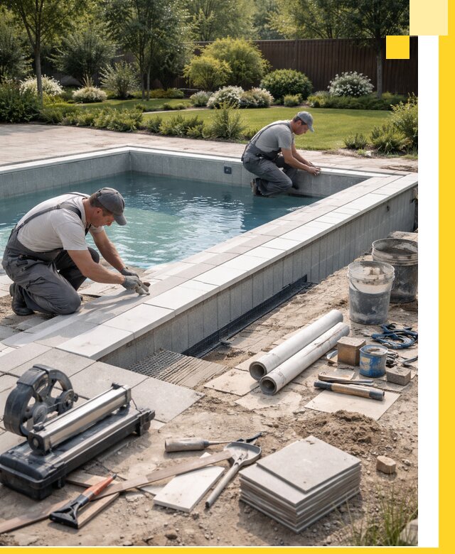 Строительство открытых бассейнов под ключ в Хабаровске профессионально