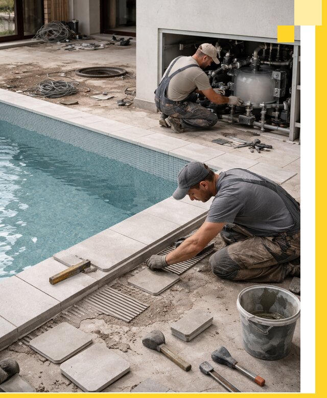 Строительство и монтаж бассейнов в коттедже в Хабаровске