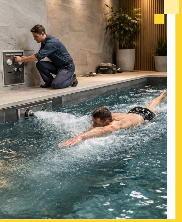 Проектирование и монтаж бассейнов с противотоком в Хабаровске