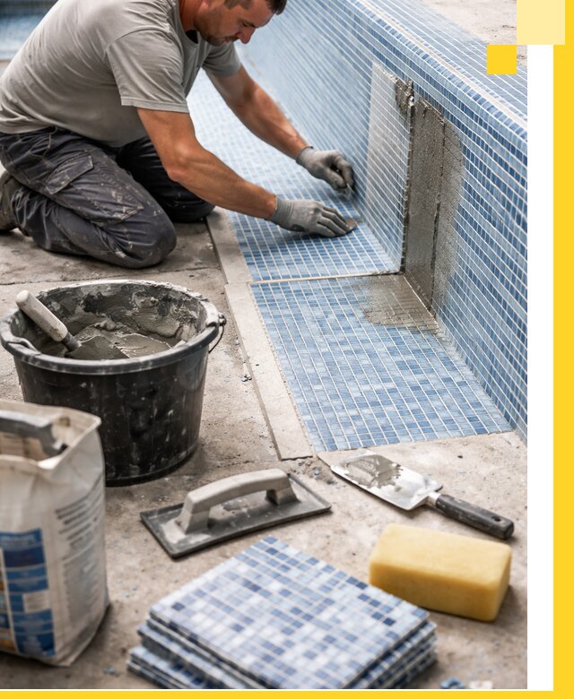 Укладка и ремонт мозаики для бассейнов под ключ в Хабаровске