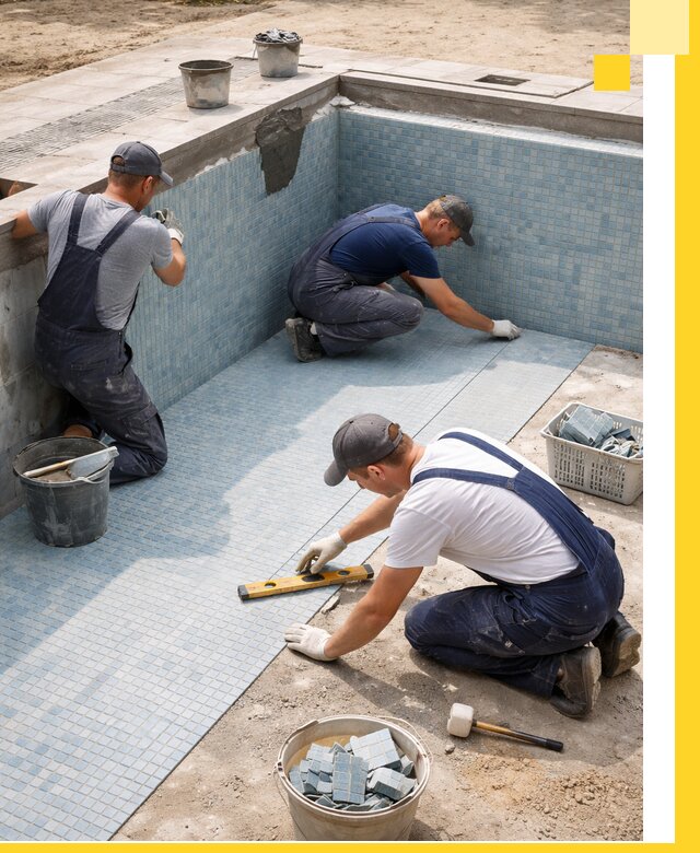 Укладка и установка плитки для бассейнов под ключ в Хабаровске