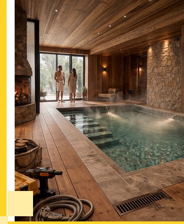 Проекты бань с бассейном под ключ в Хабаровске от 77160 р., ЭриданХбр