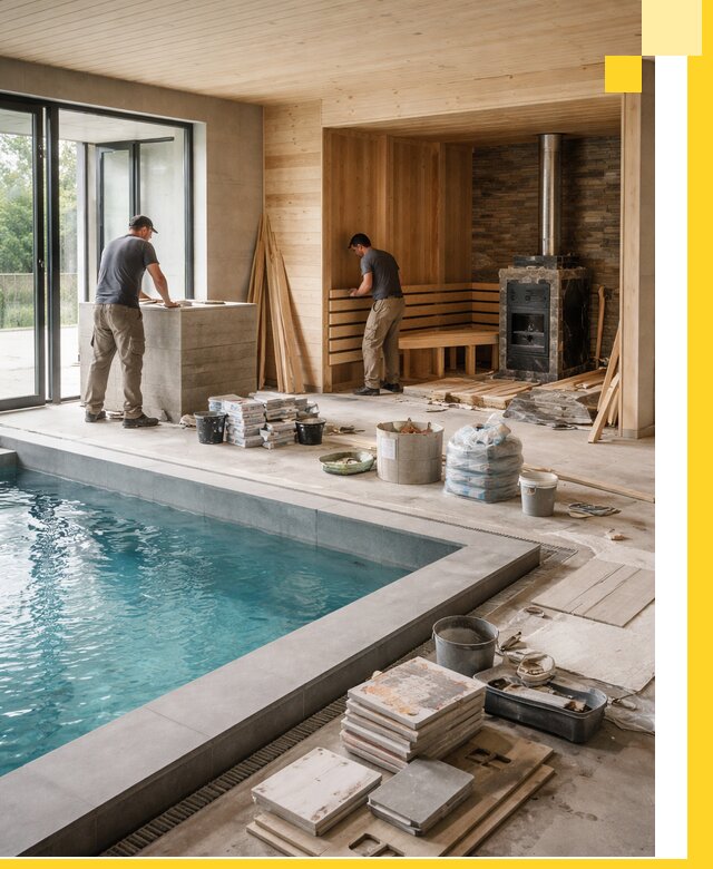 Проектирование и строительство бань с бассейном в Хабаровске