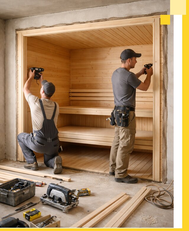 Монтаж саун под ключ в Хабаровске — проектирование и установка