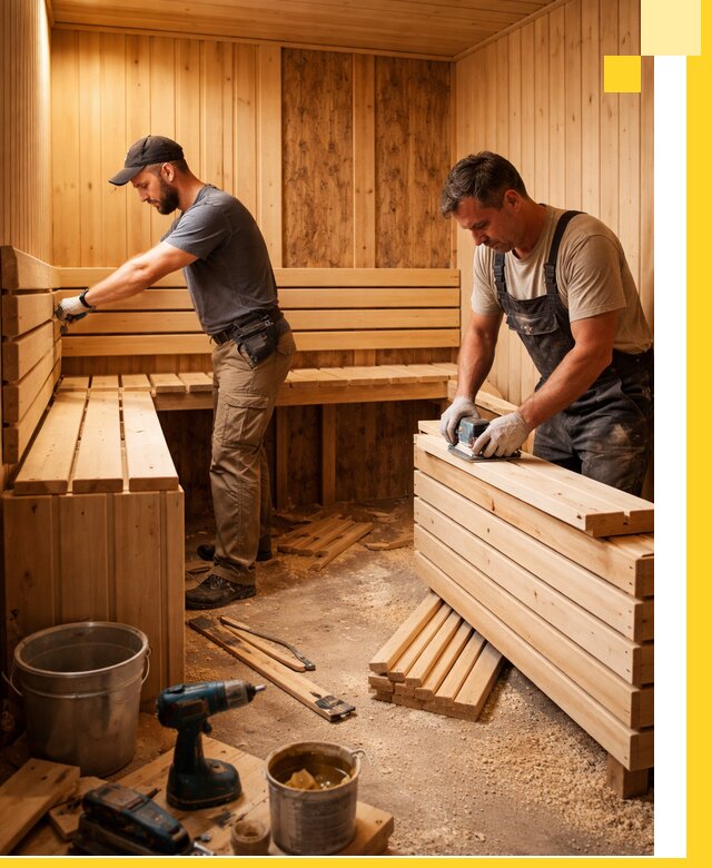 Профессиональный комплексный ремонт саун под ключ в Хабаровске