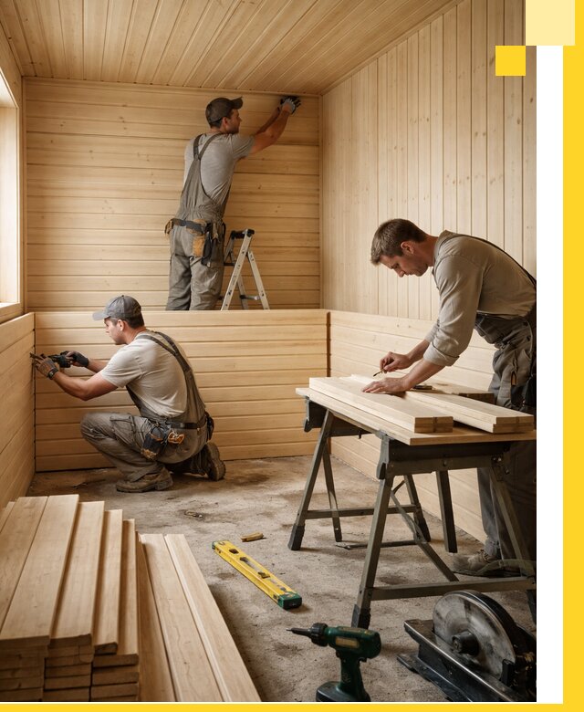 Обшивка саун в Хабаровске из натуральной древесины под ключ