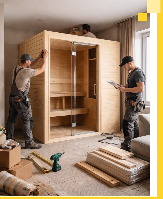 Установка и благоустройство саун в квартире в Хабаровске