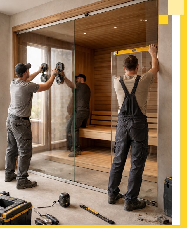 Производство и монтаж стеклянных саун под ключ в Хабаровске