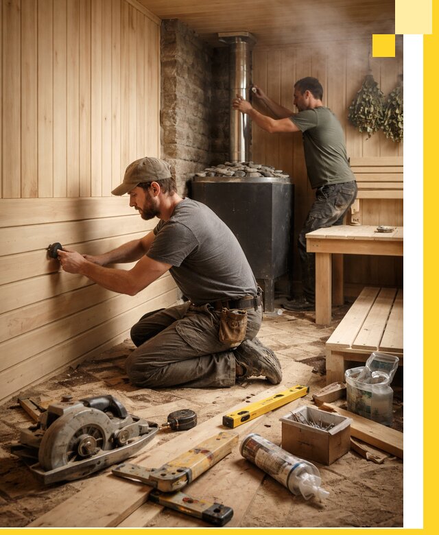 Полное строительство и оснащение парных под ключ в Хабаровске