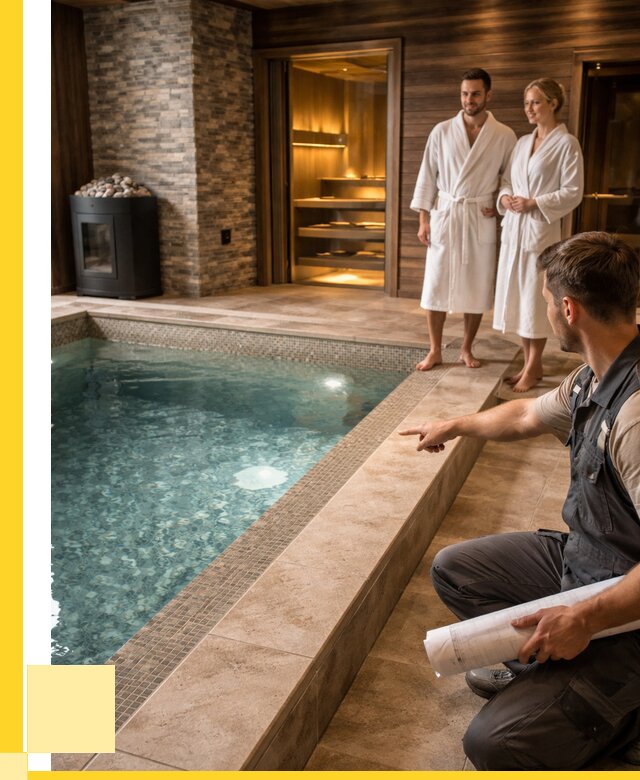 Проект бани с бассейном под ключ в Хабаровске от 66872 р. | ЭриданХбр