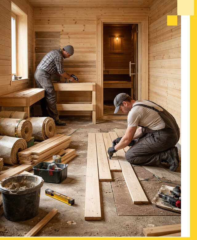 Индивидуальный проект бани с комнатой отдыха под ключ в Хабаровске