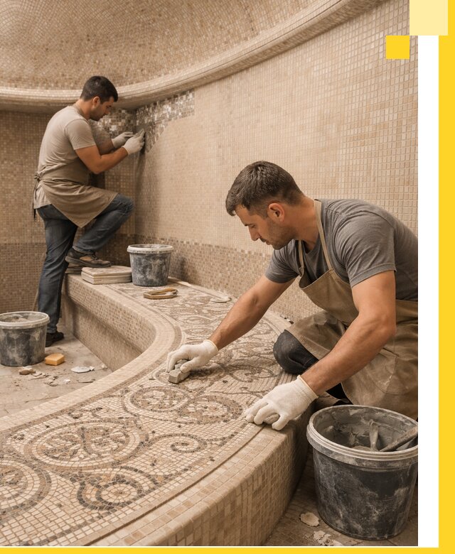 Плитка для хамама в Хабаровске, укладка, подбор и поставка