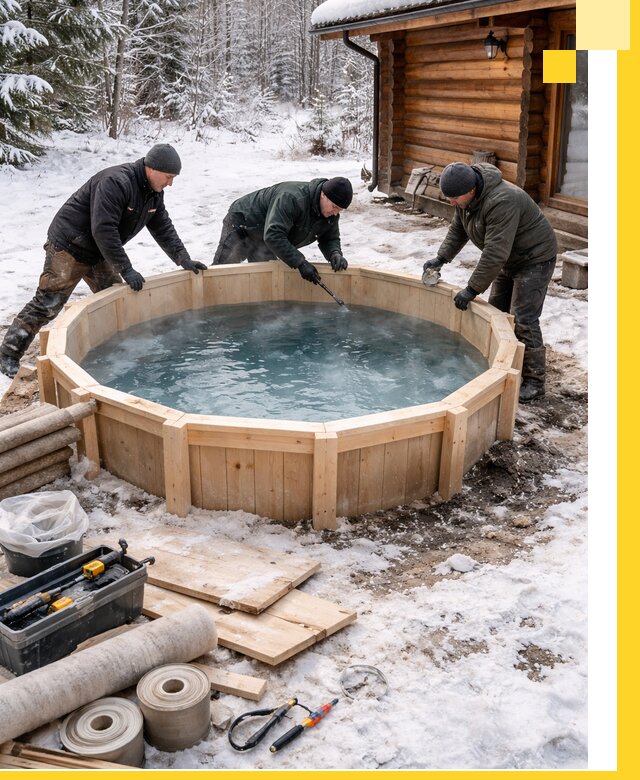 Изготовление и установка ледяных купелей под ключ в Хабаровске