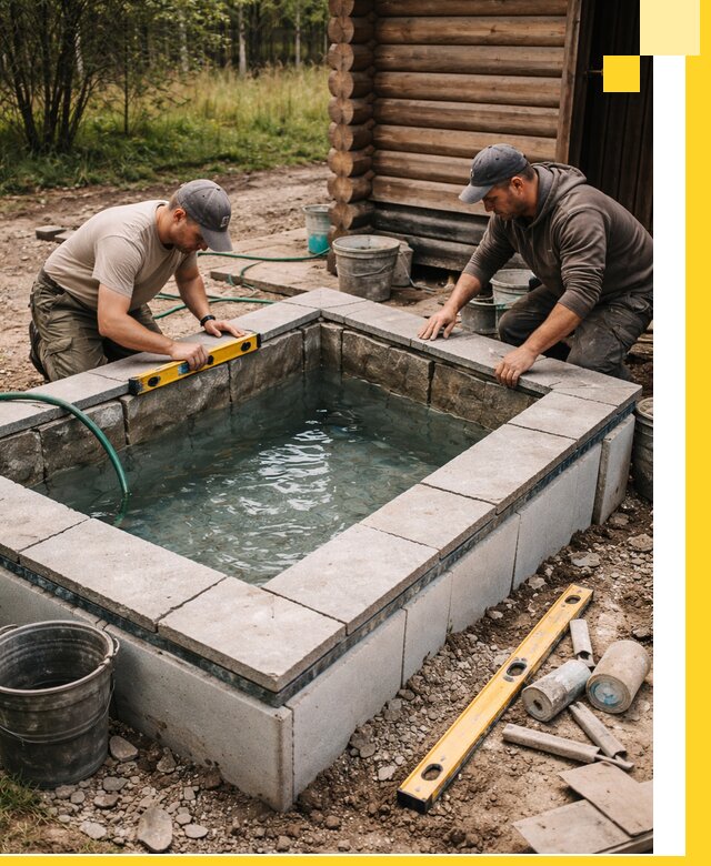 Изготовление и установка холодных купелей под ключ в Хабаровске